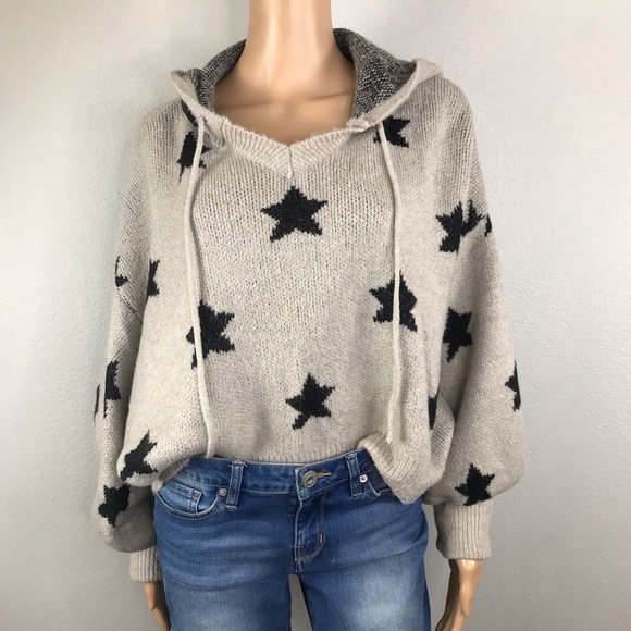 Stars relaxed knit hoodie VICI dolls - Picture 2 of 5